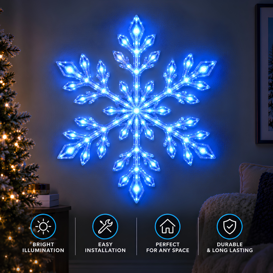 LED Snowflake Wall Set